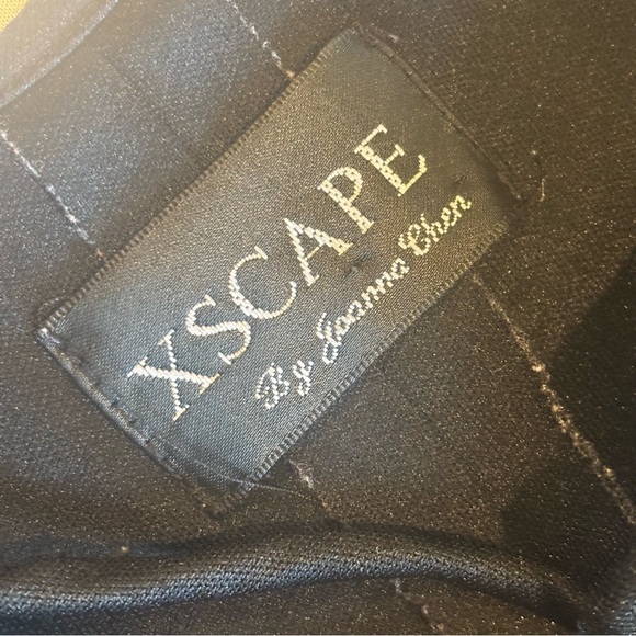 VINTAGE XSCAPE BY JOANNA CHEN Black Slip Dress Spaghetti Straps MIDI 90s Y2K - Picture 6 of 7